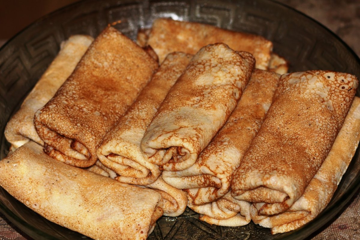 Блинчики жареные с начинками