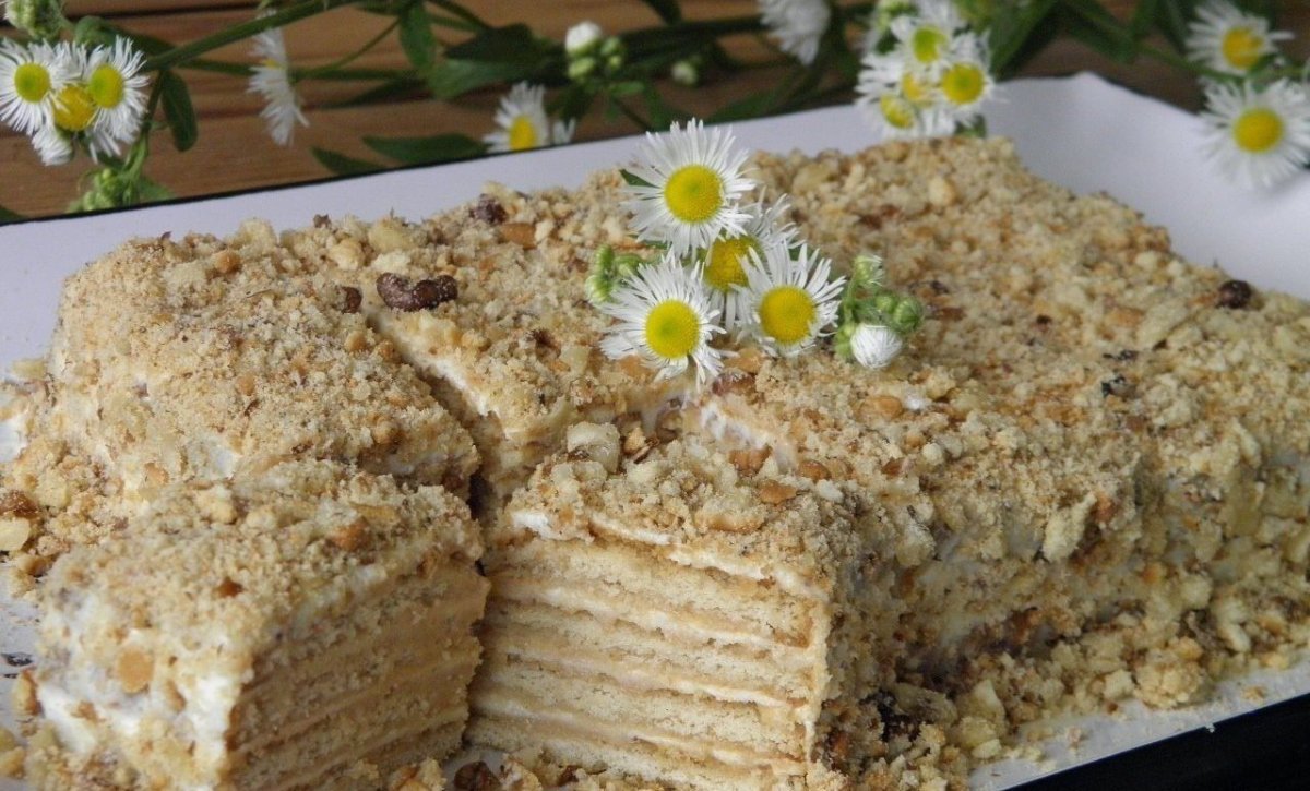 Торт без выписки, из печенья