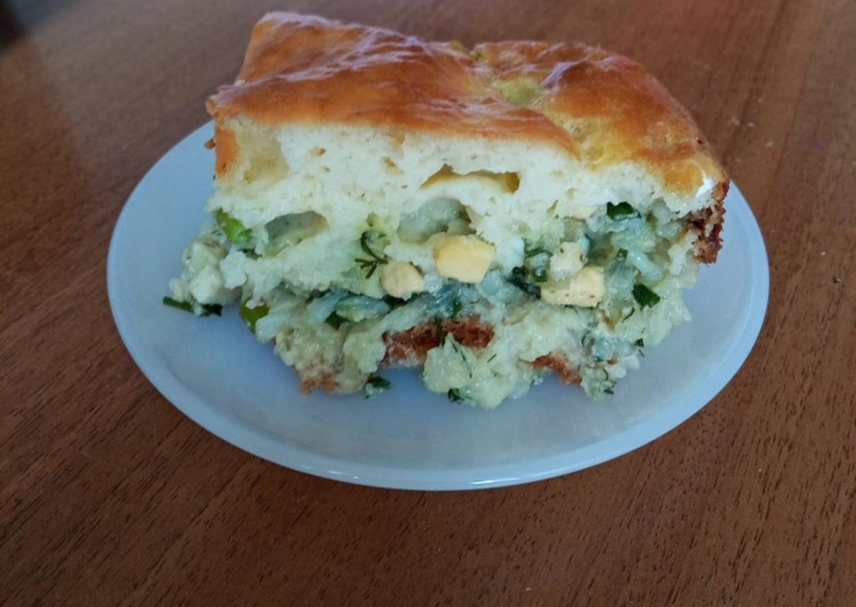 Заливной пирог с капустой