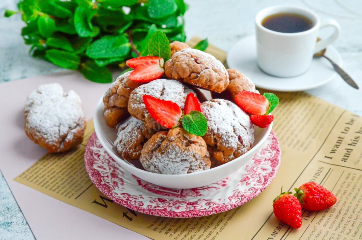 Печенье из творога с орехами