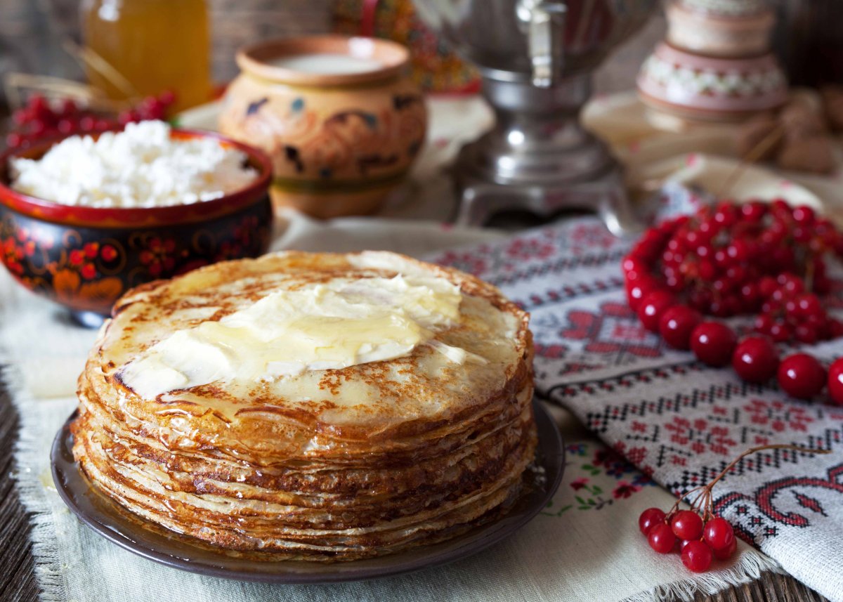 Блины на тарелке