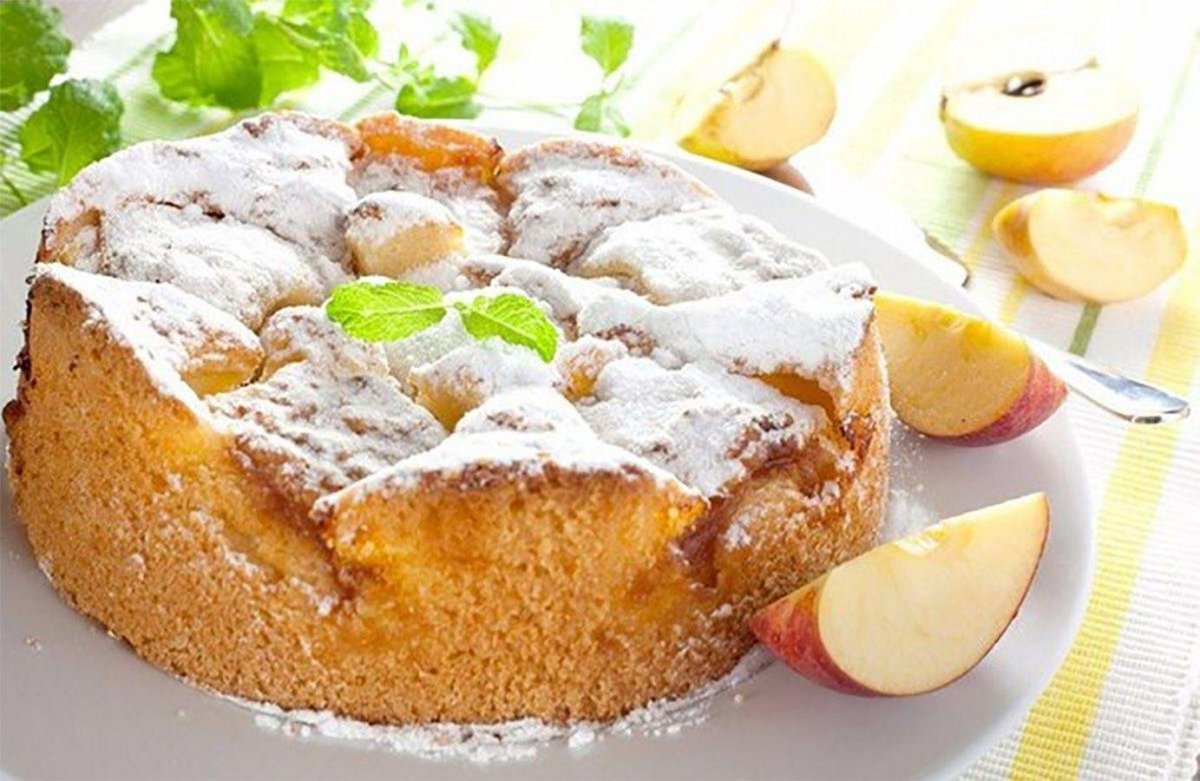 Пирог с яблоками на сметане маргарине