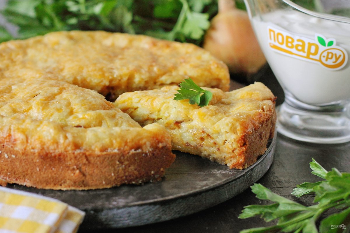 Заливной пирог с мясом