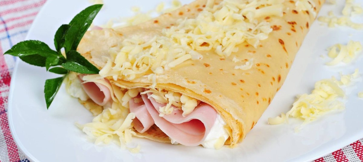 Блины с куриным фаршем