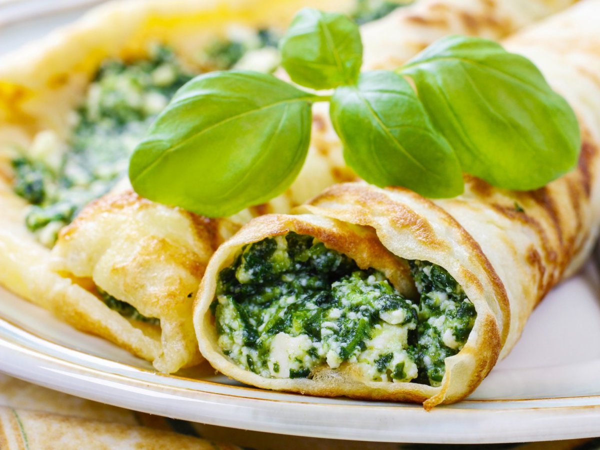 Фаршированные блинчики мешочки