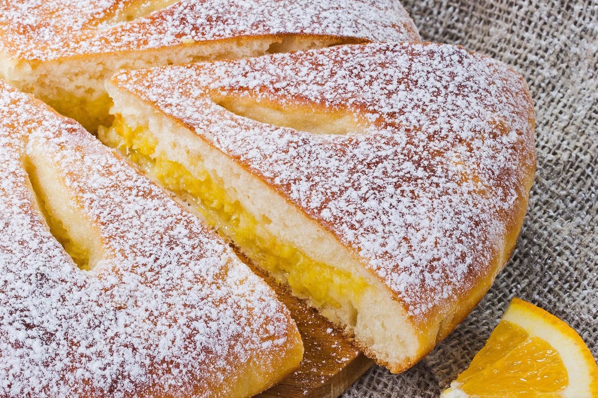 Пирог из апельсинов с желе