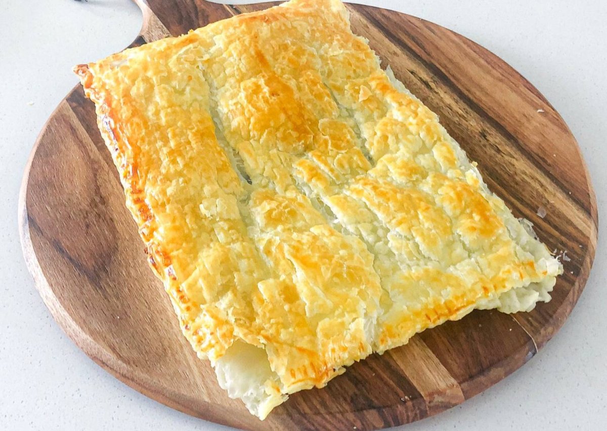 Слоёный пирог с ьворогом