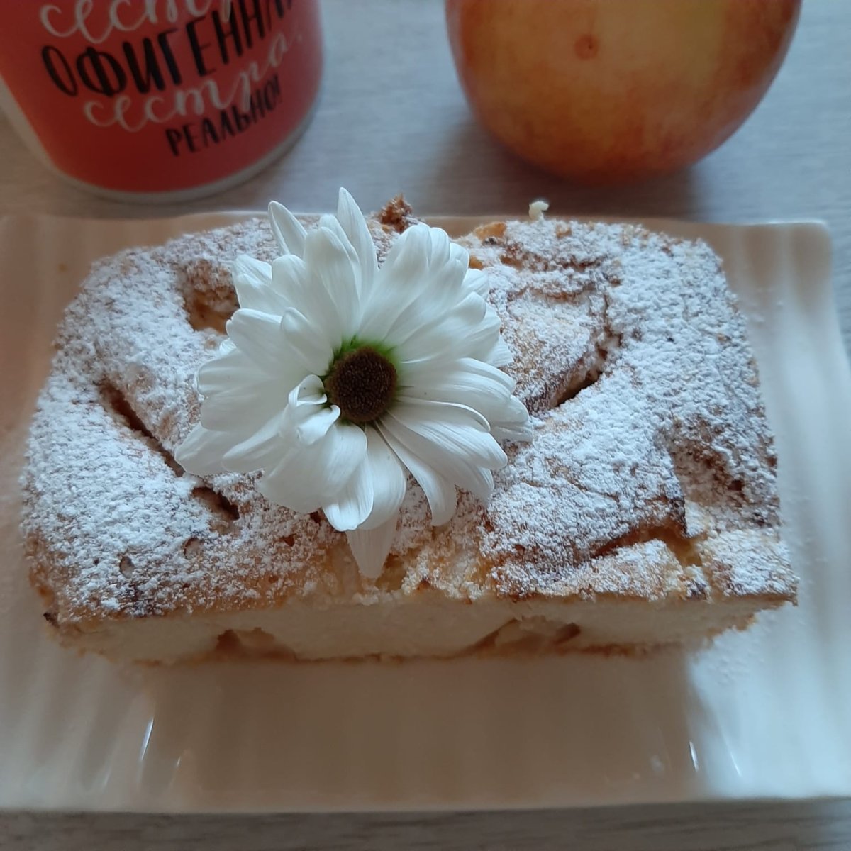 Шарлотка с яблоками без миксера
