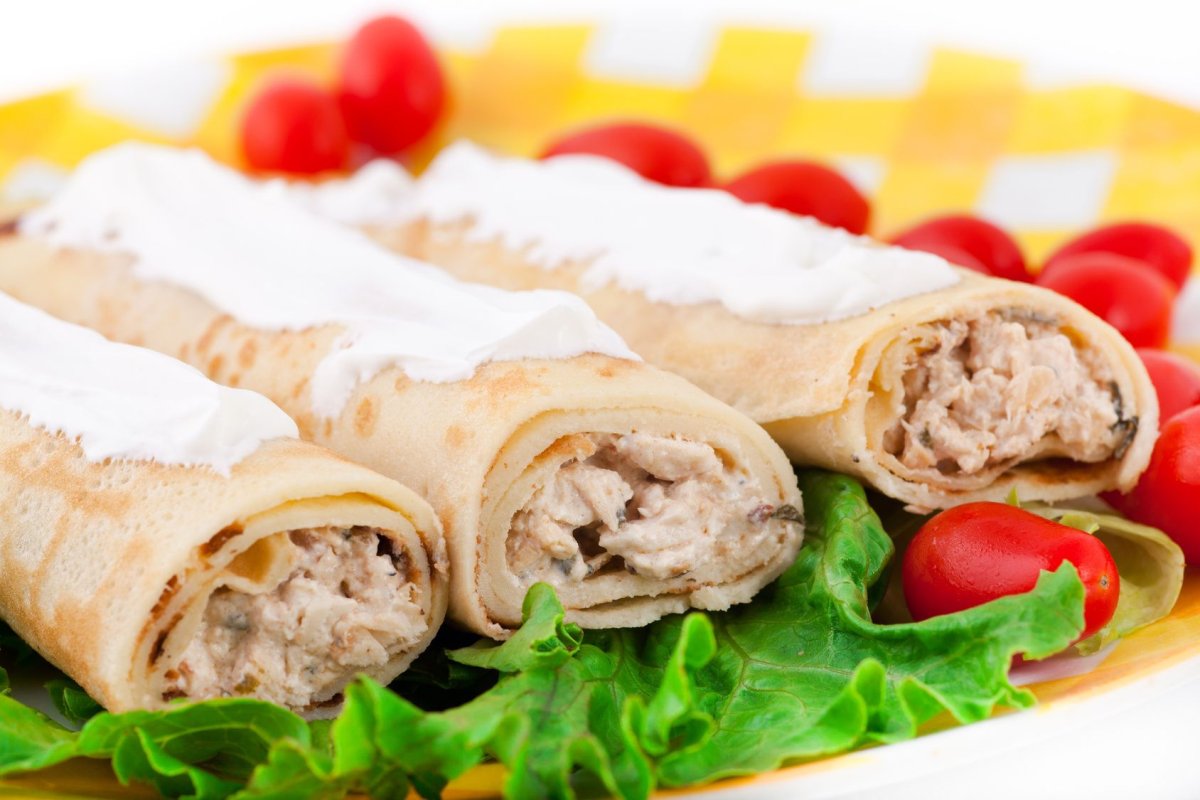 Блинчики с куриной грудкой
