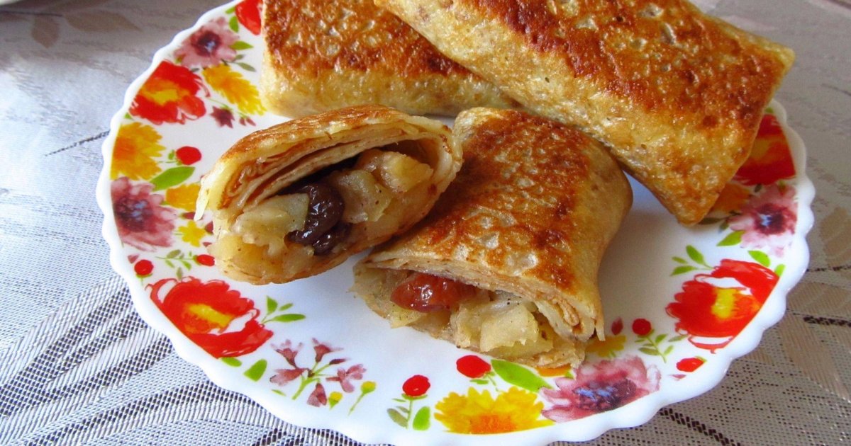 Блинчики с яблочной начинкой