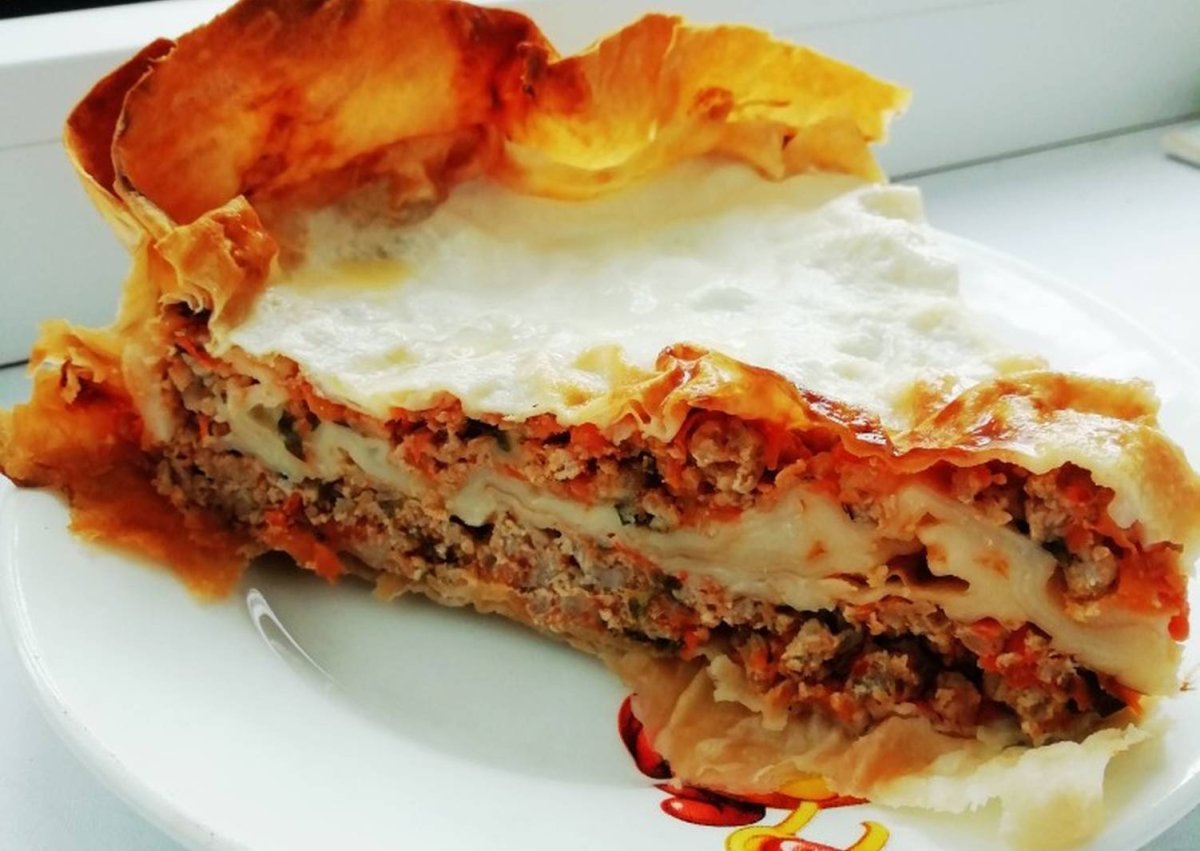 Банница из лаваша с творогом