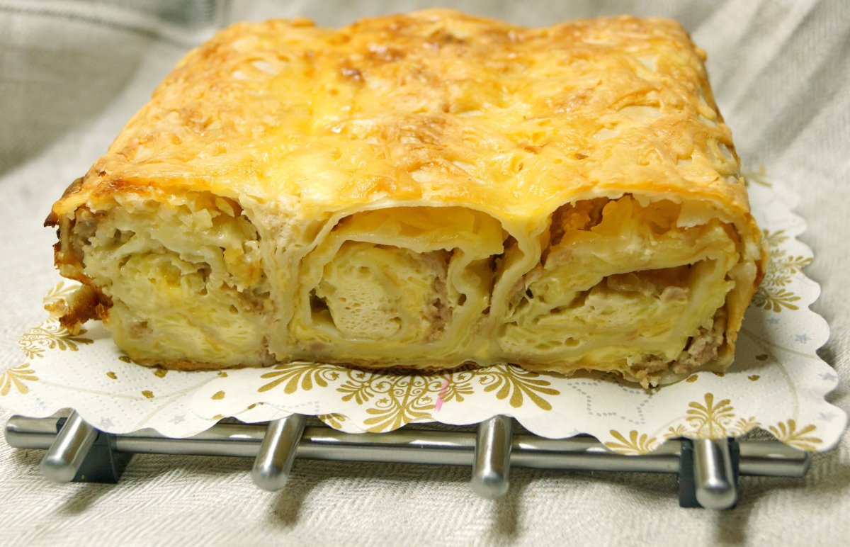 Рваный пирог из теста