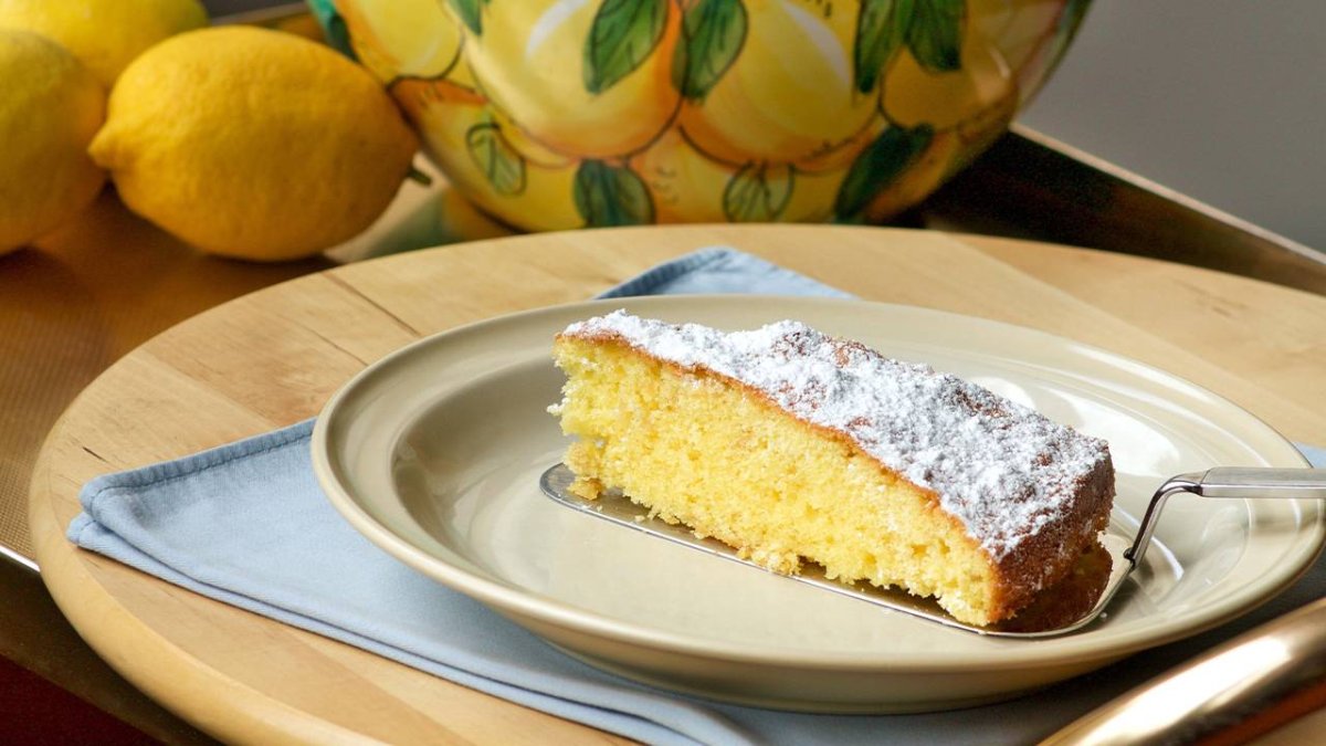 Лимонный торт с манкой