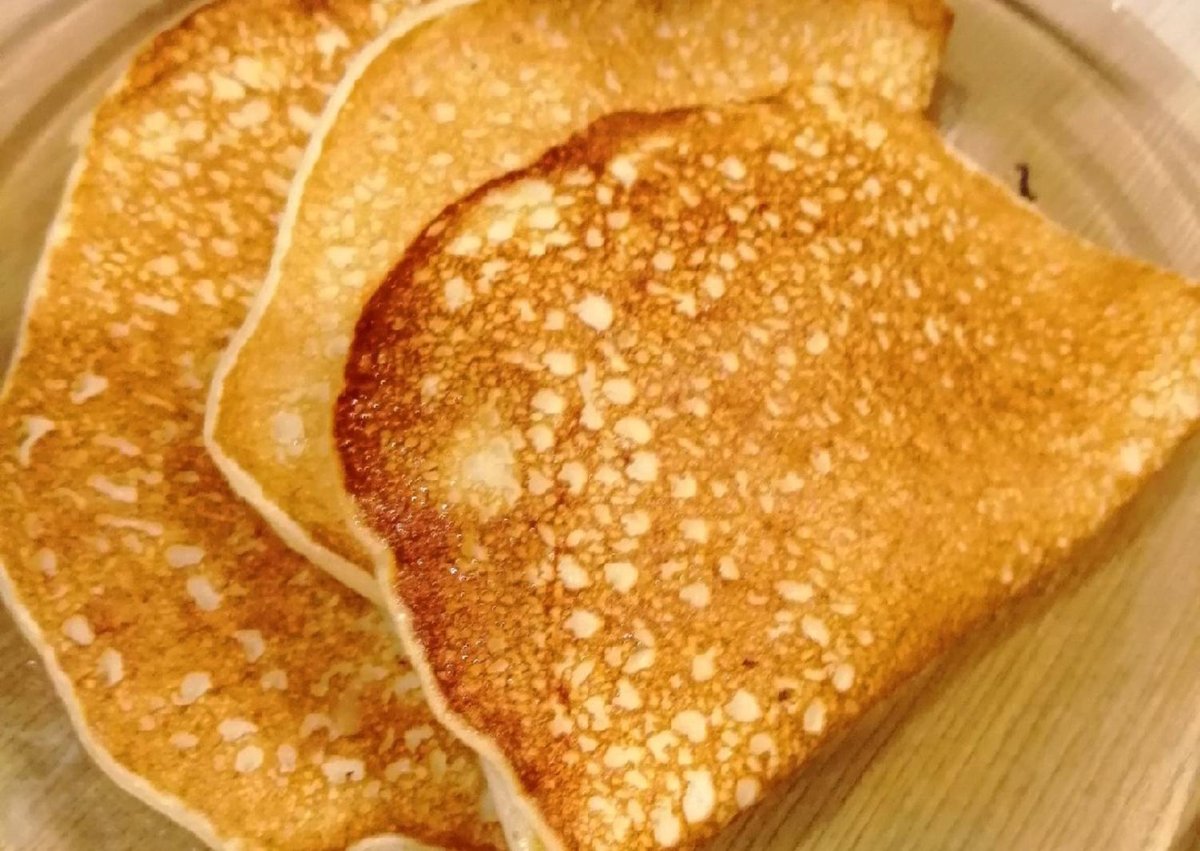 Блины на молоке 2 яйца