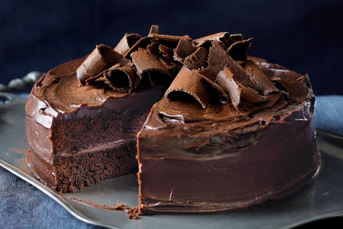 Бисквитный пирог шоколадный