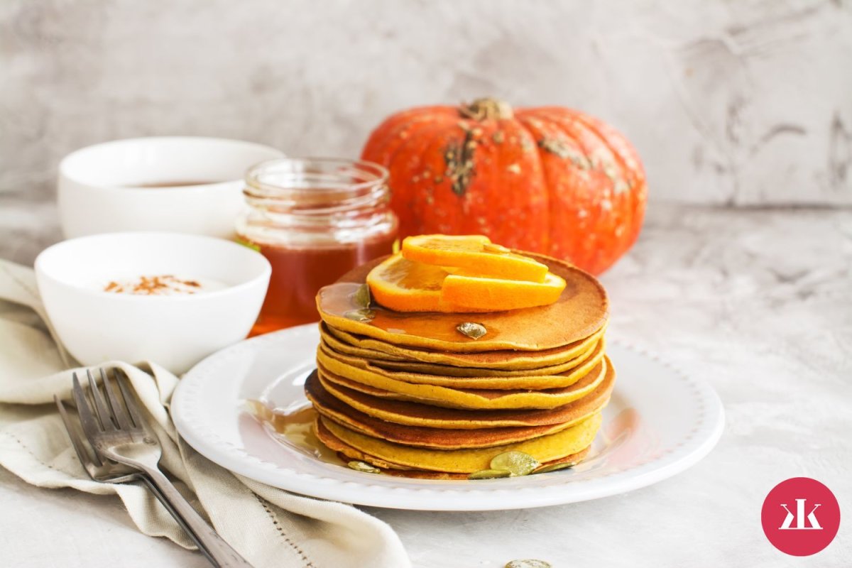 Pumpkin Pancakes with Orange confit