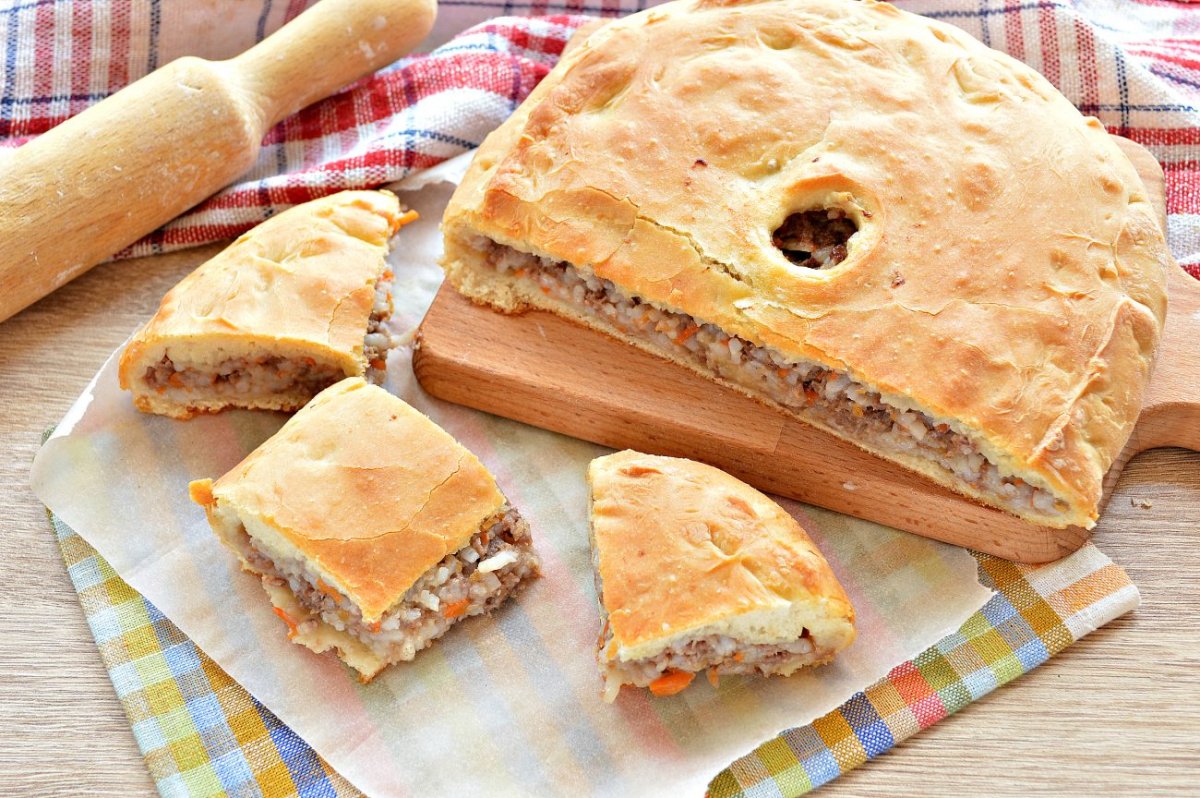 Необычный пирог с мясом