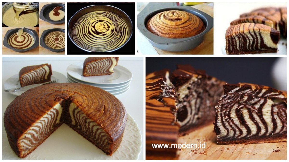 Пирог Зебра из кислого молока