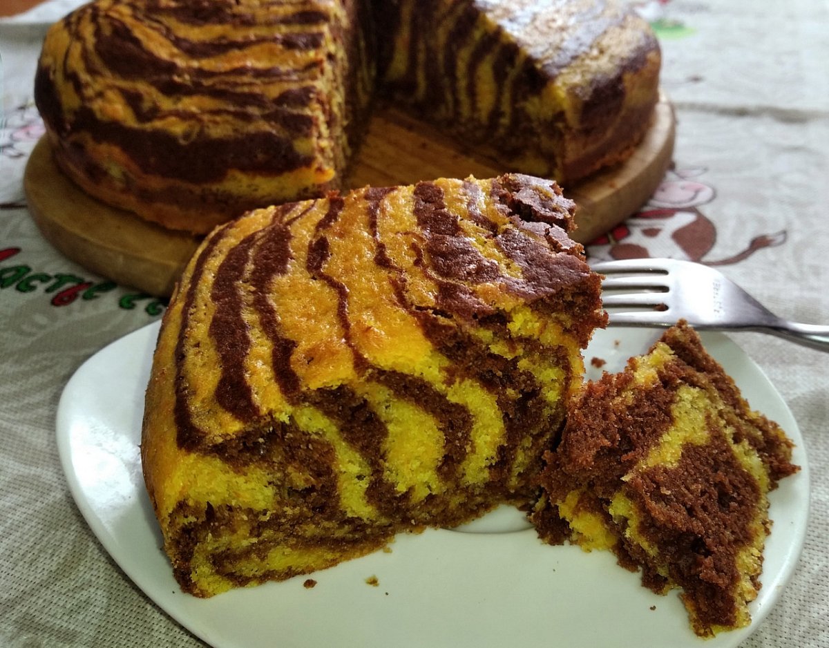 Пирог Зебра классический