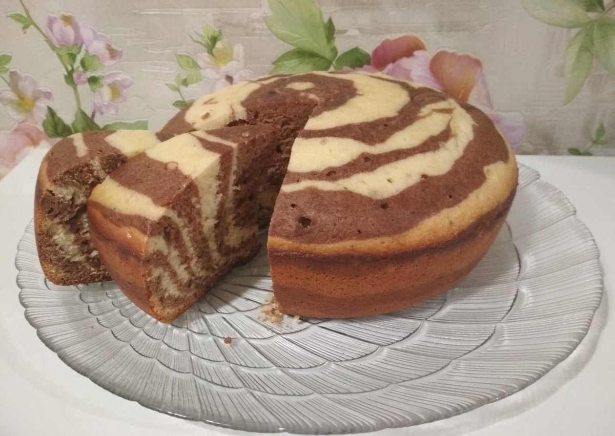 Торт Зебра с глазурью