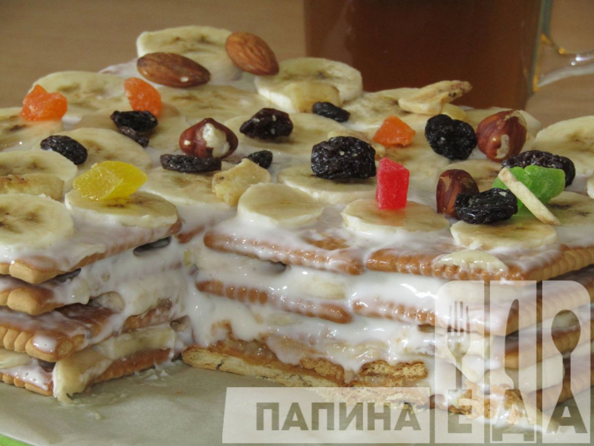 Торт из крекера без выпечки
