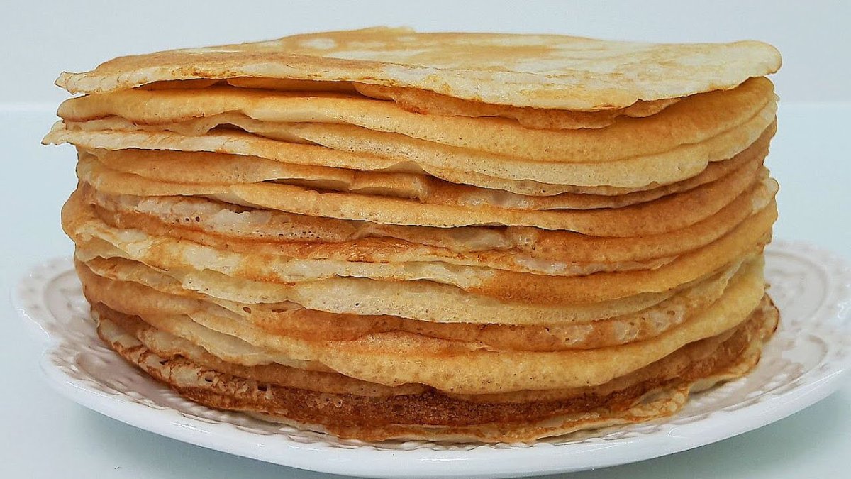 Блинчики на молоке с яйцами