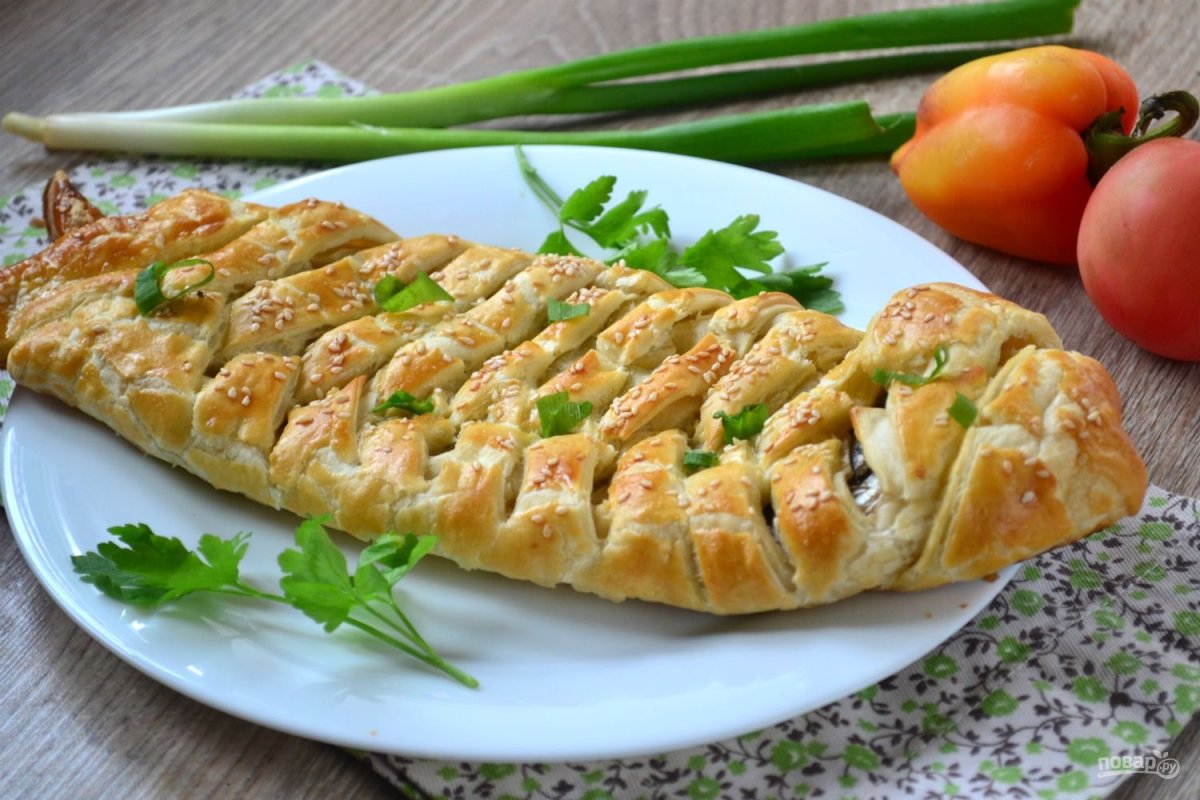 Слойки с моцареллой