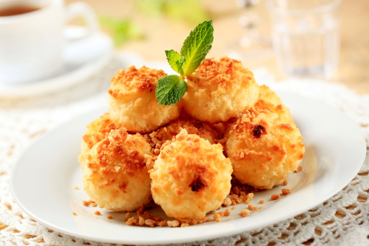 Песочное печенье с кокосовой стружкой