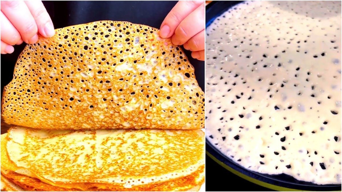 Блинчики тонкие с дырочками