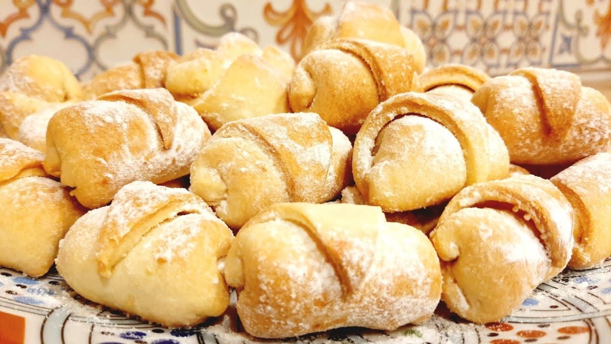 Печенье рулетики с орехами