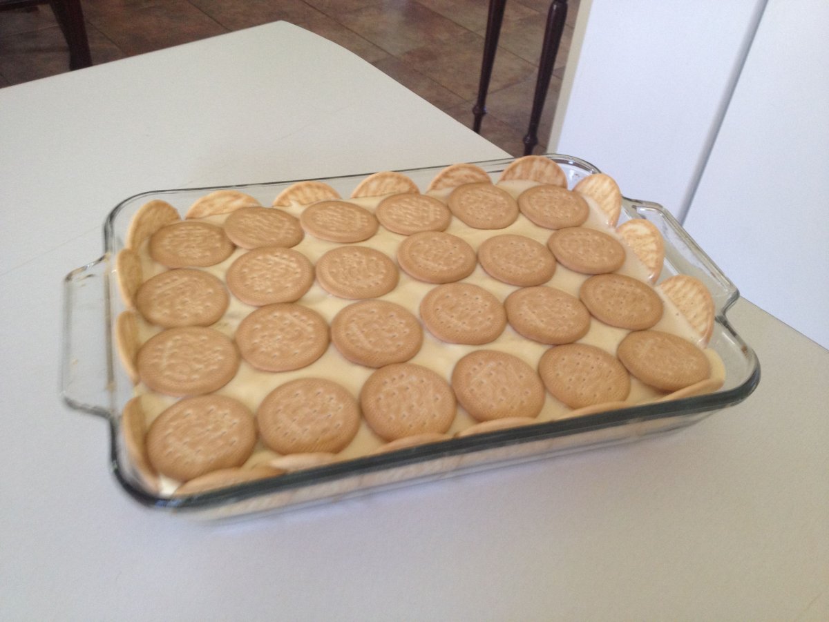 Десерт из печенья Мария