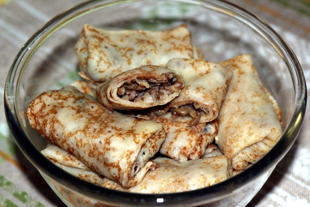 Блинчики с печенкой