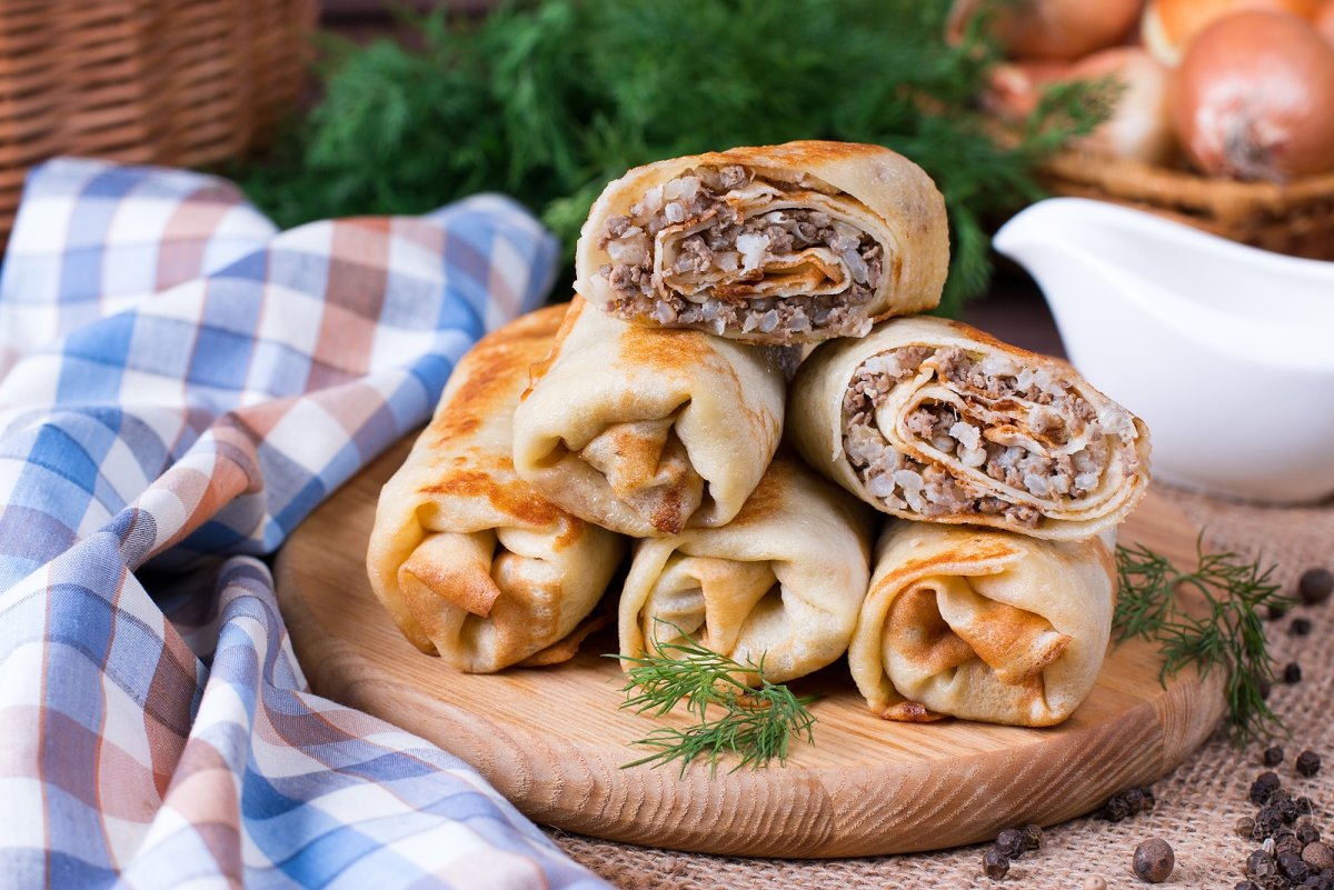 Печеночные блины с начинкой