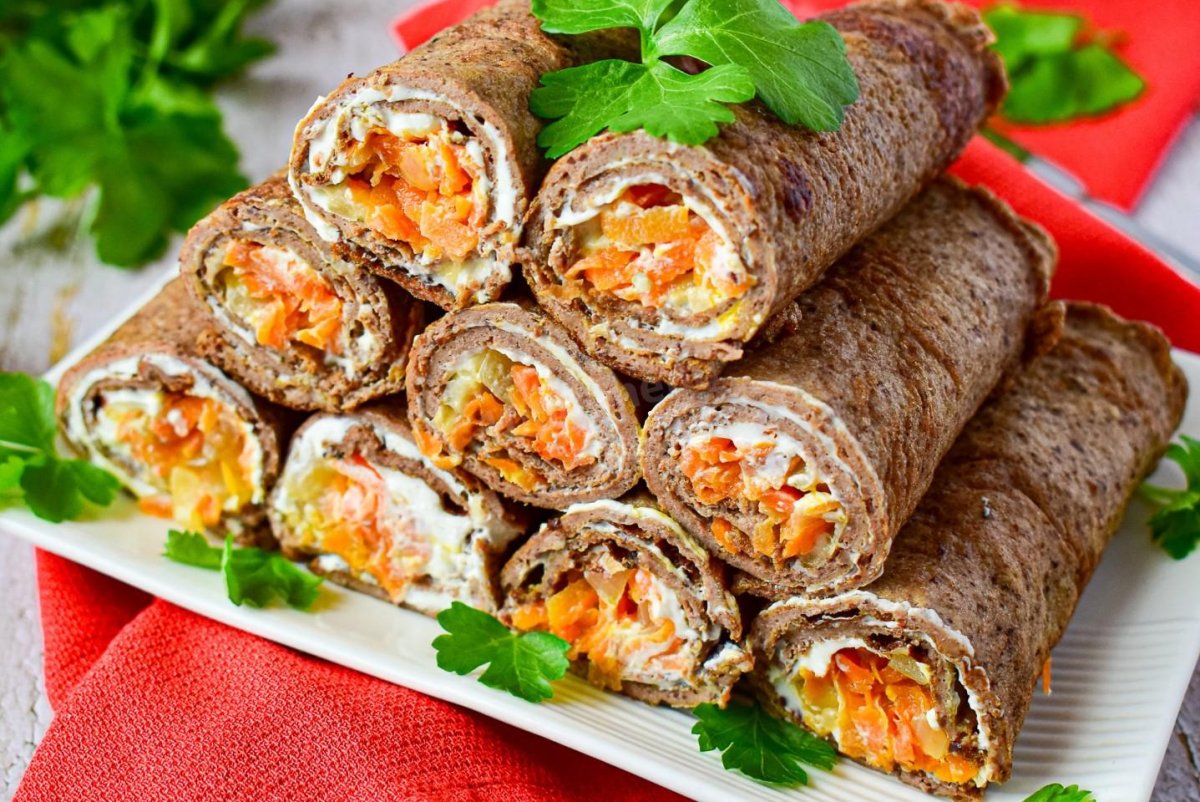 Блины с грибной начинкой