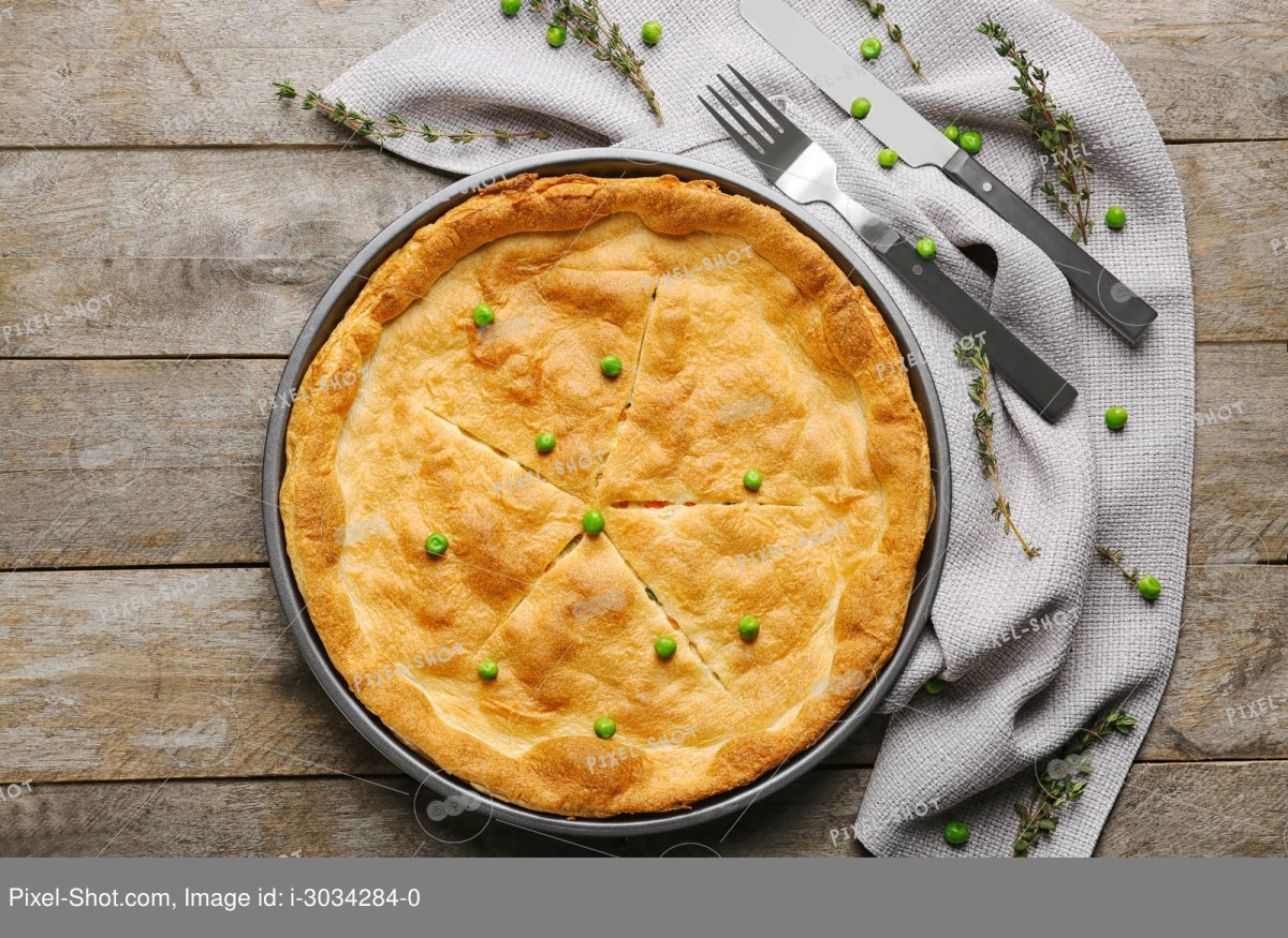 Пирог с курицей в духовке