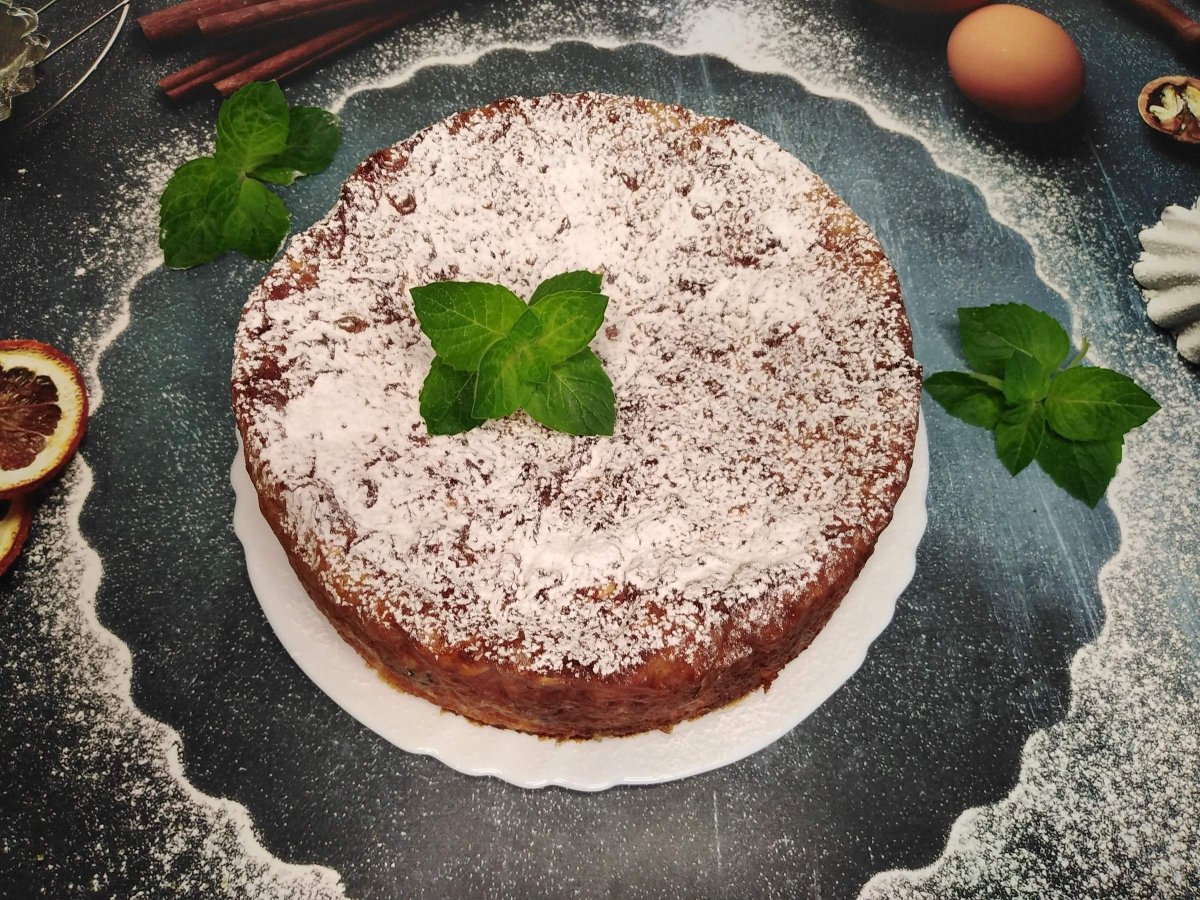 Пирог крамбл с яблоками