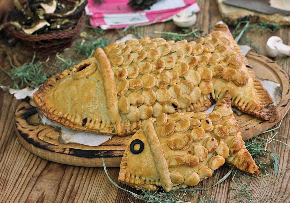 Песочный рыбный пирог