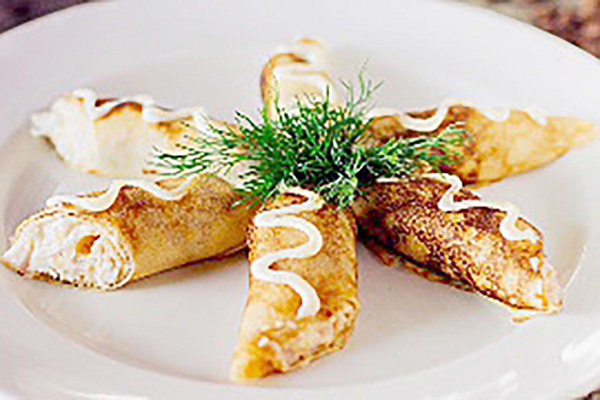 Блинчики с курицей и сыром