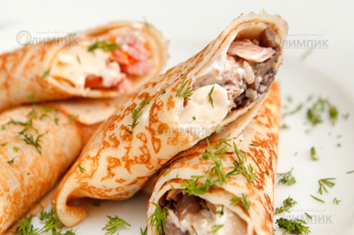 Блинчики с куриным фаршем