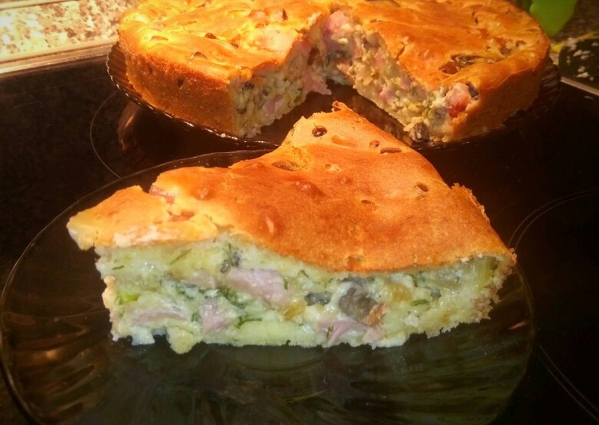 Заливной яблочный пирог