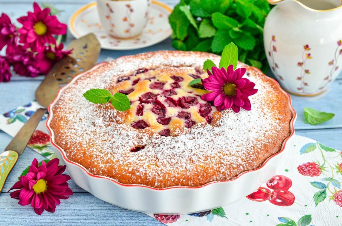 Пирог с черешней
