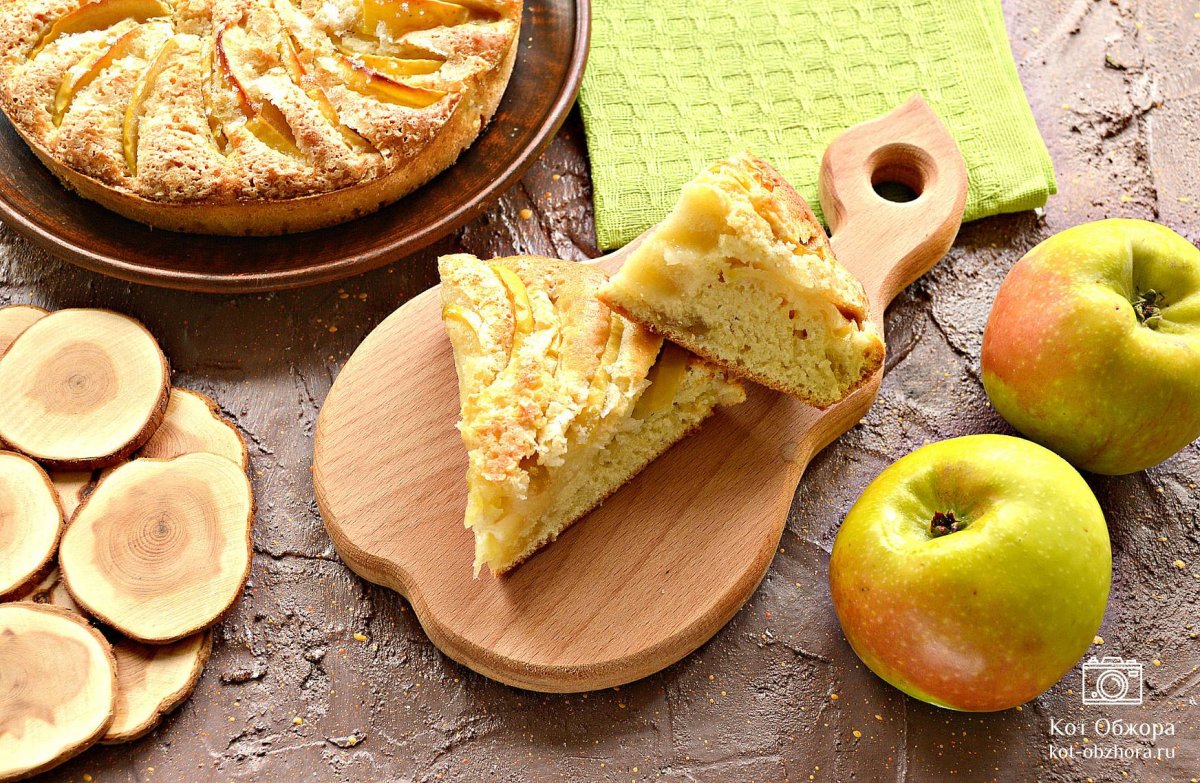 ПП шарлотка с яблоками