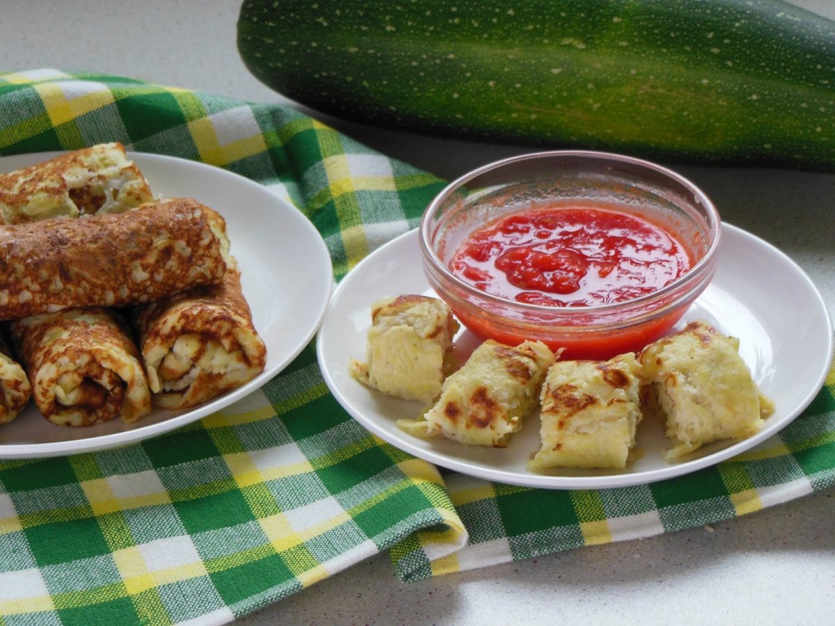 Блины с кабачковой икрой