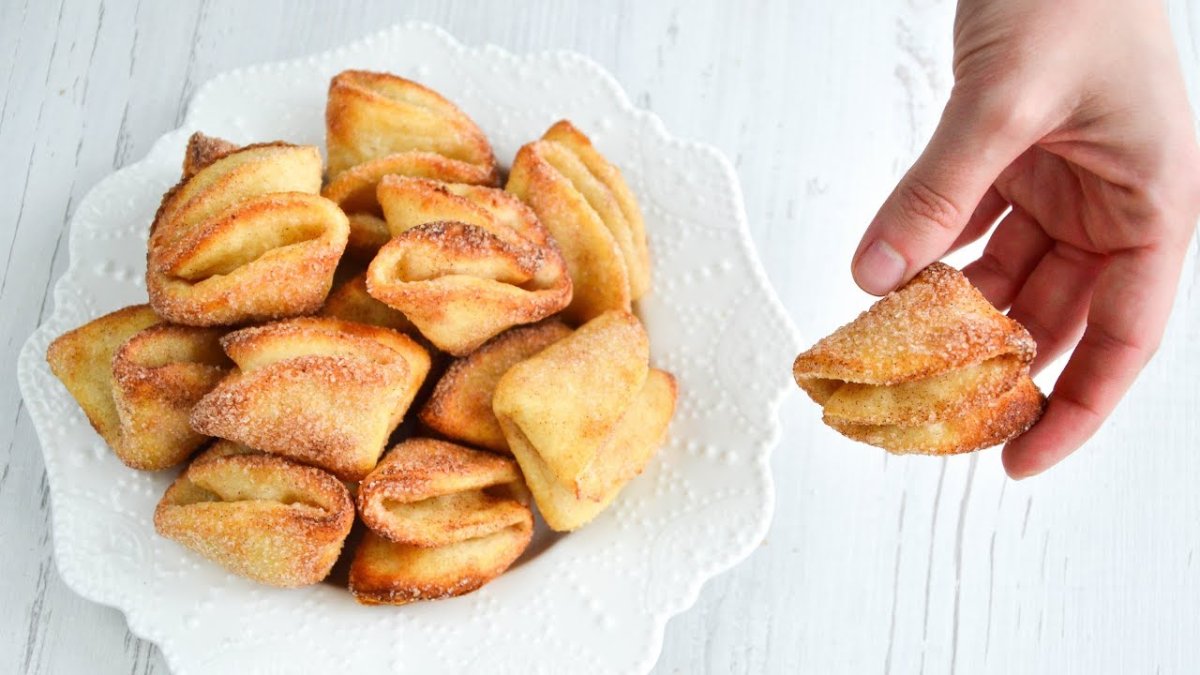 Печенье ушки из творога