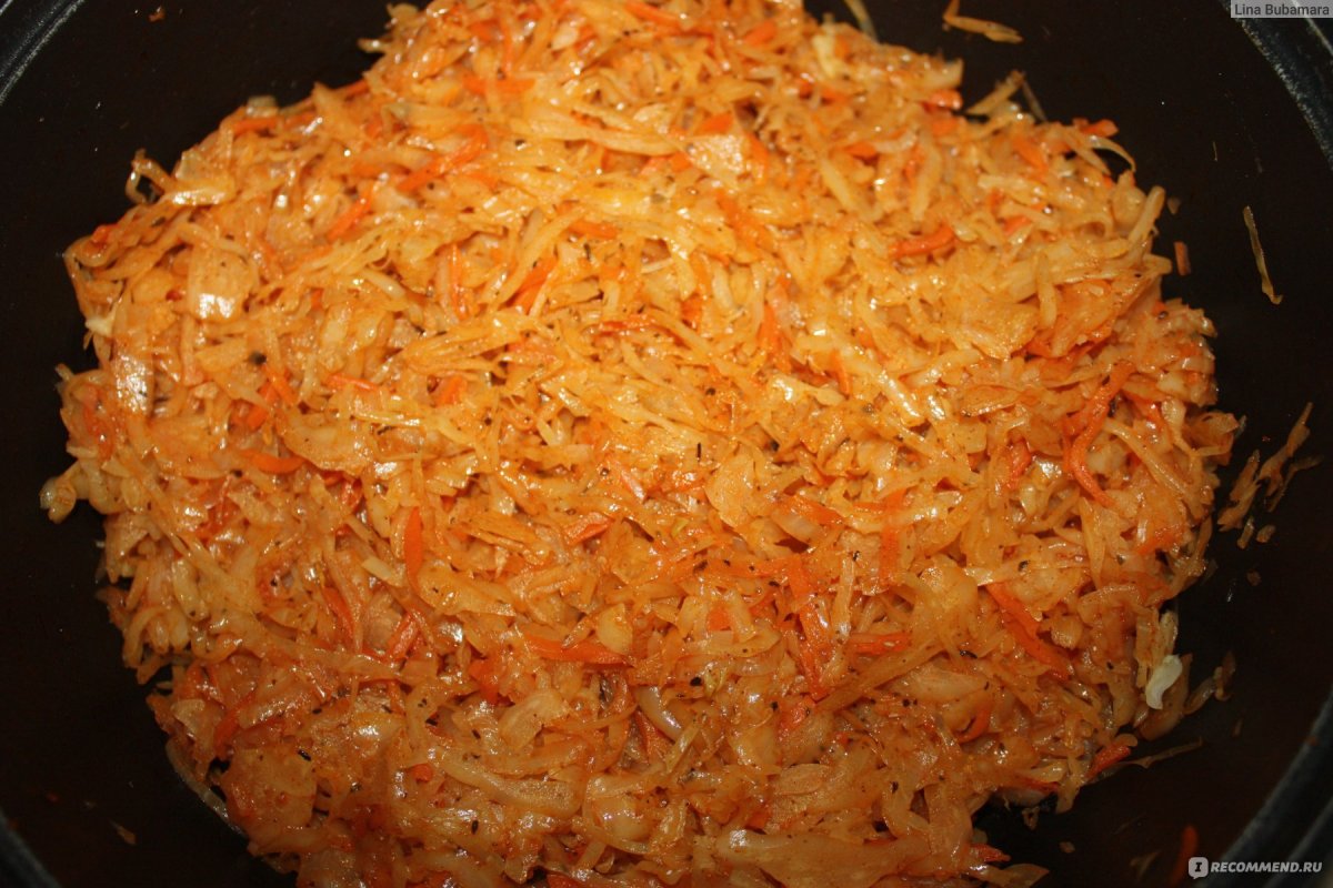 Тушеная капуста с грибами