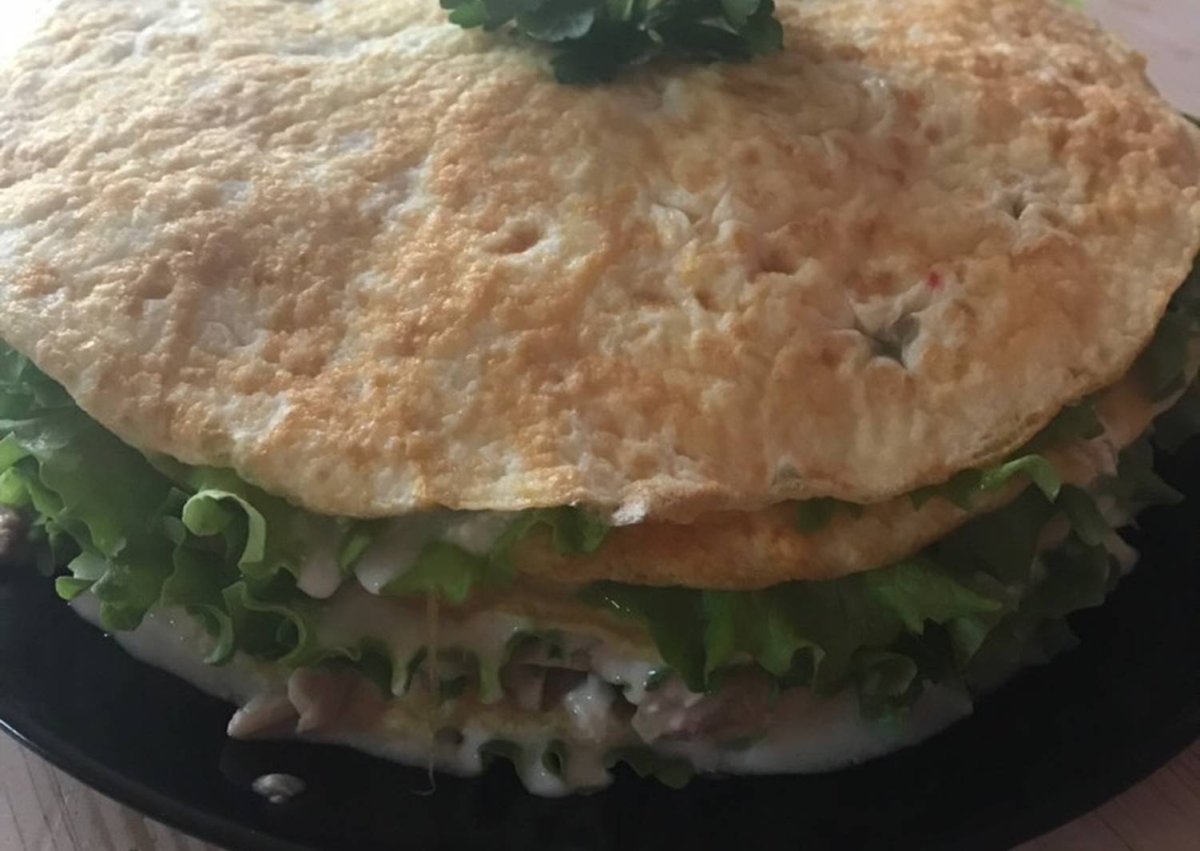 Белковый торт из куриной грудки