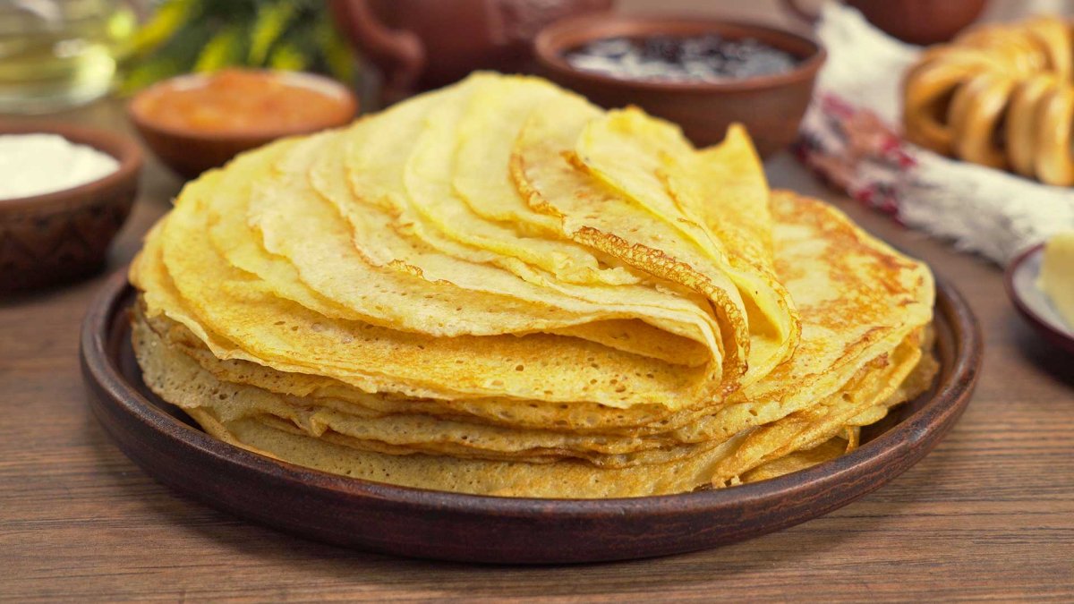 Блины в бутылке на молоке