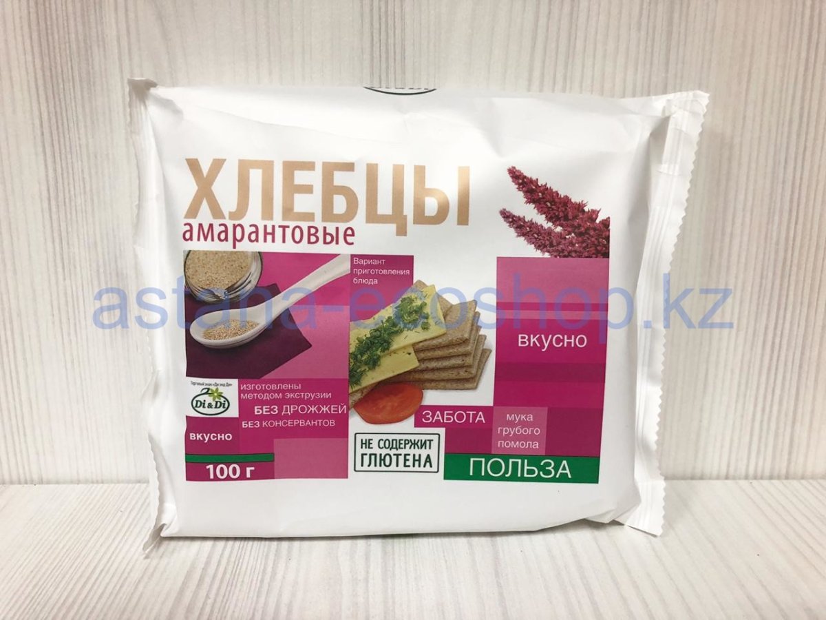 Хлебцы амарантовые с ламинарией 195гр di&di