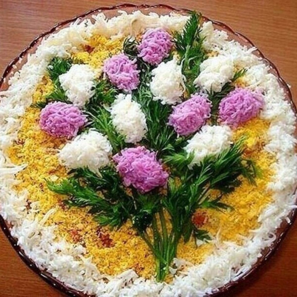 Салат букет роз