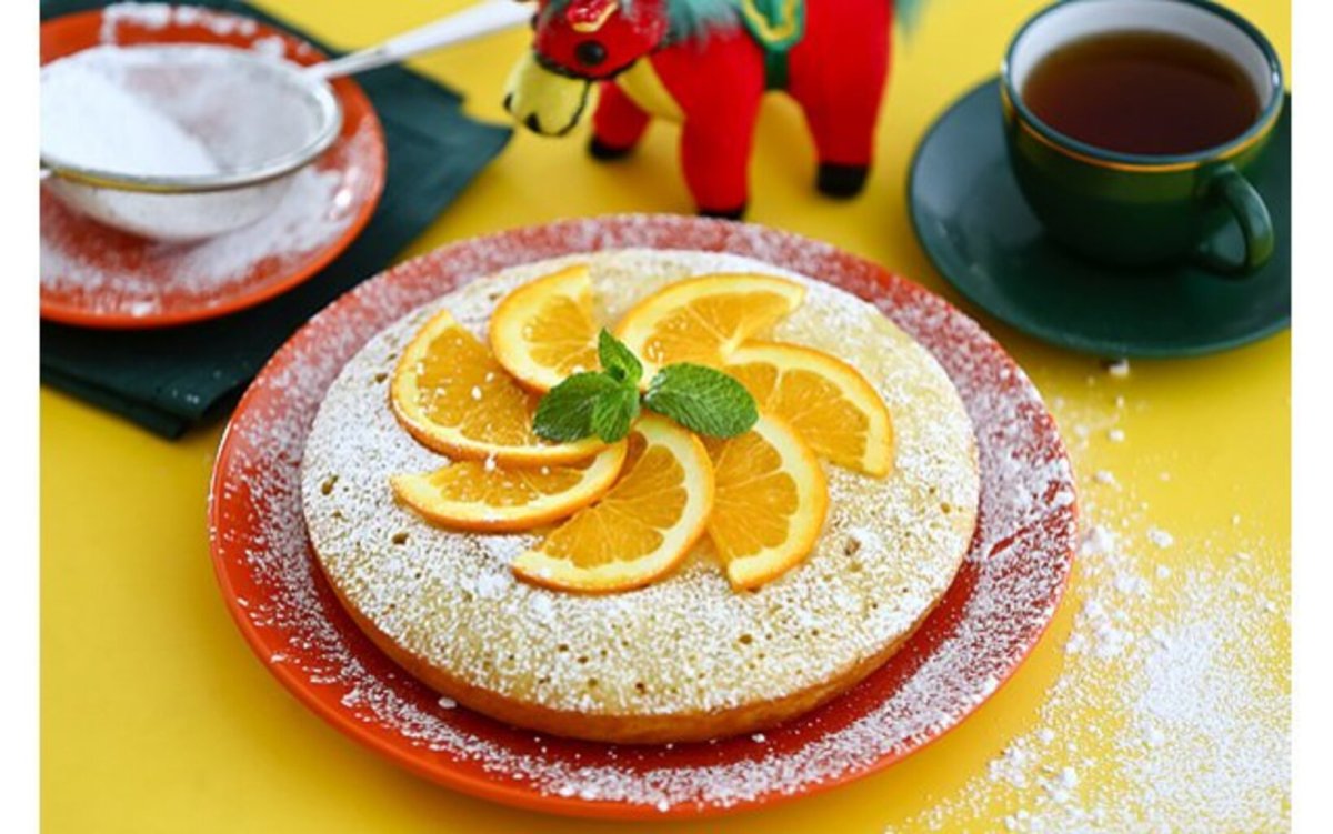 Шарлотка с апельсинами